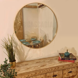 miroir la jaconde en cuivre doré une piece originel avec un look