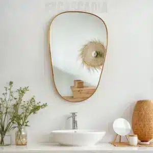 Miroir murale en cuivre épais, décoratif,moderne et pas cher