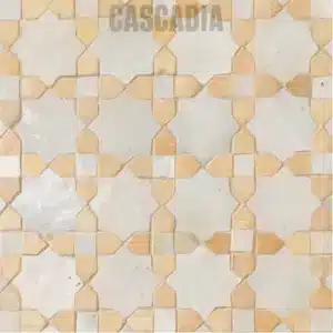 Zellige traditionnel Mara en forme d’étoile – carreaux faits main pour murs et sols